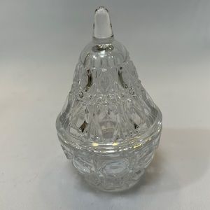 Pear Shaped Glass Trinket Holder
